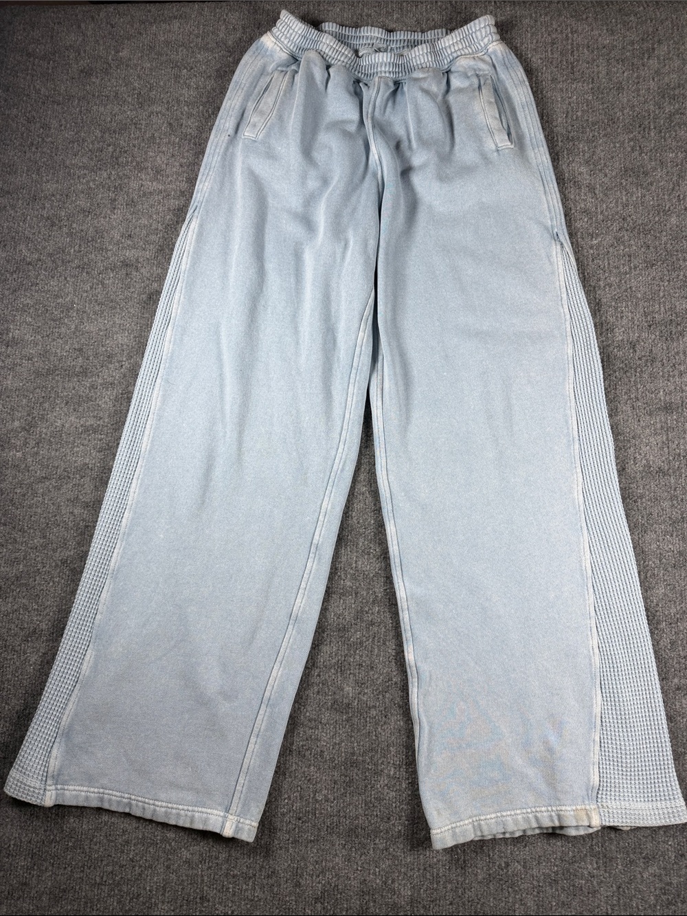 aerie Light Blue Womens Wide-Leg Pull-On Joggers